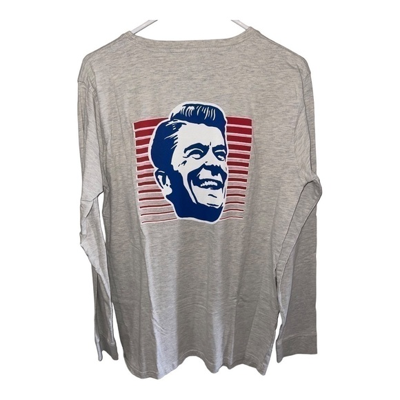 ROWDY GENTLEMEN POCKET TEE FEATURING RONALD REAGAN SIZE MEDIUM - Picture 1 of 3